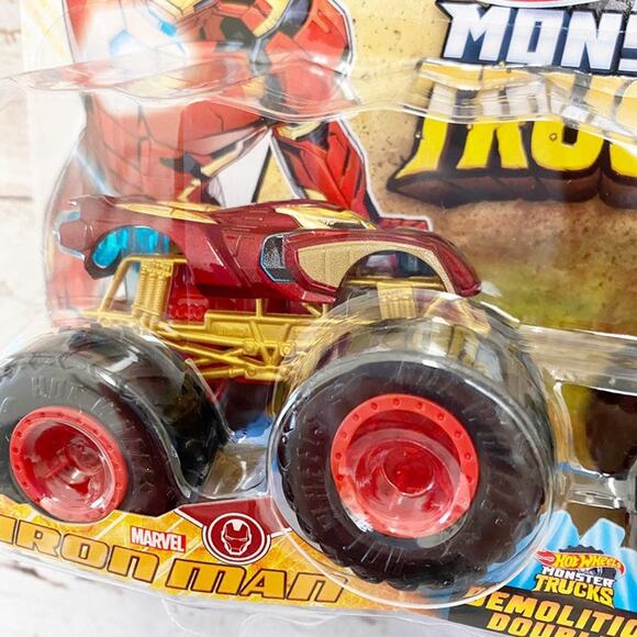 HOT WHEELS Marvel Iron Man Thanos Monster Trucks - Picture 3 of 3